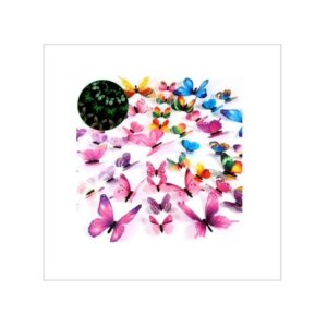 96 Pieces Glow in The Dark Luminous 3D Butterfly Wall Decals Decor